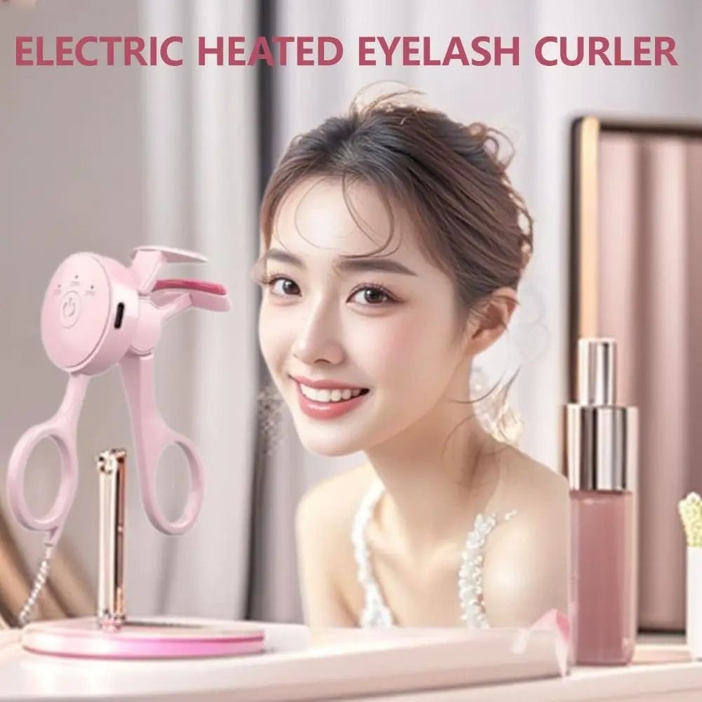 Portable Heated Eyelash Curler Electric Long Lasting Eyelash Curler Tool 0