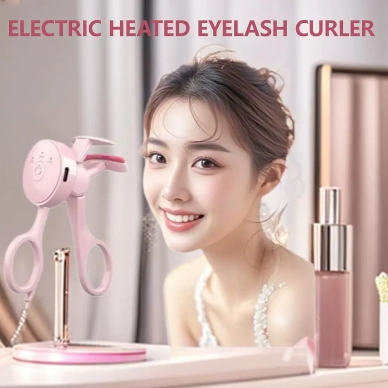 Portable Heated Eyelash Curler Electric Long Lasting Eyelash Curler Tool 0