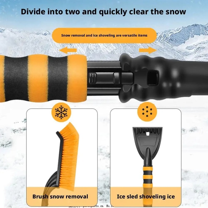 Heavy Duty Car Snow Shovel Rotating Ice Scraper Tool For Winter Deicing 6