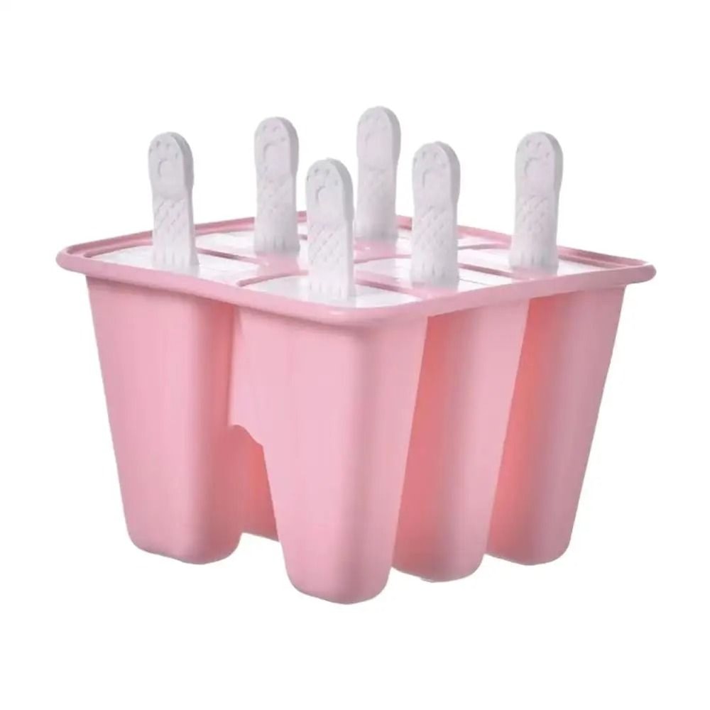 6 Grid Silicone Ice Cream Mold Reusable DIY Ice Cream Mold With Sticks 1