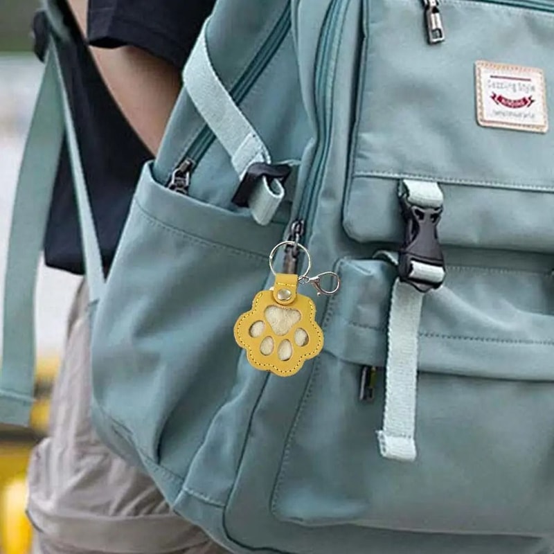 Cute Pet Hair Storage Keychain Cat Claw Pet Memorial Keepsake Pendant 11