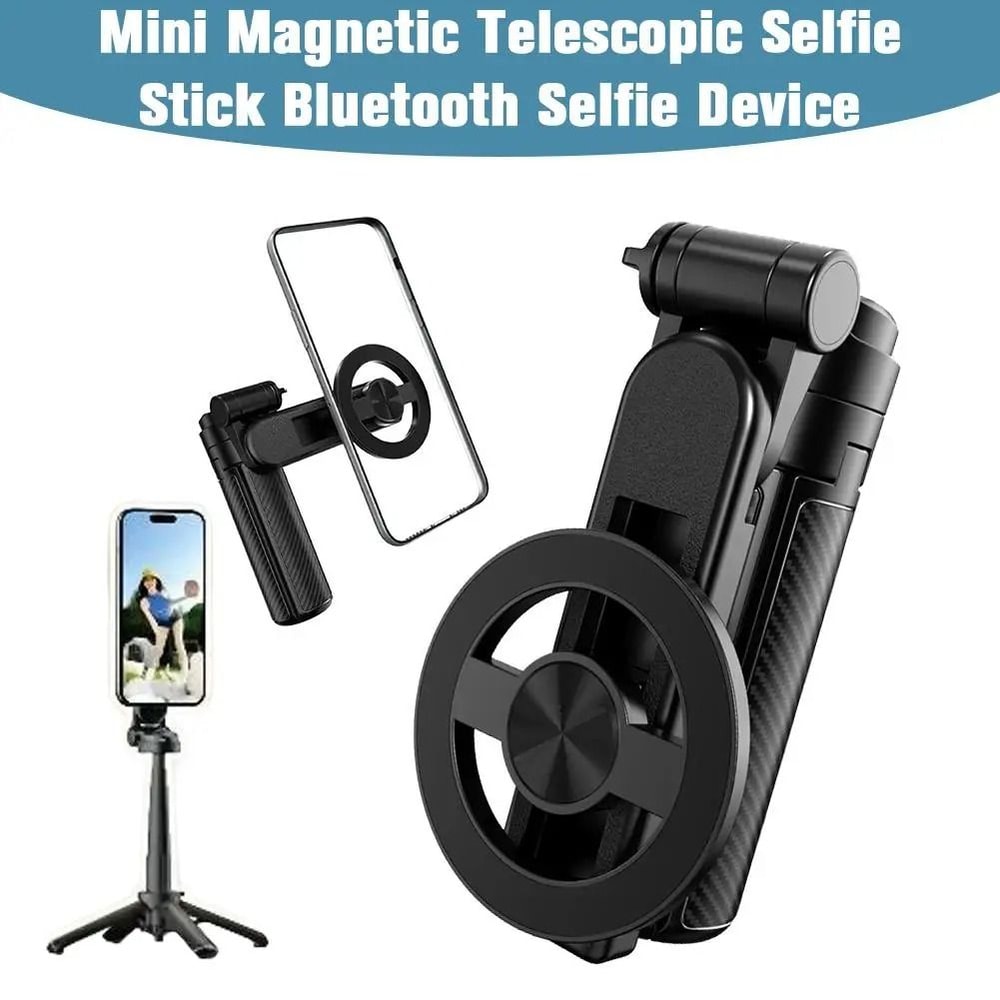 Portable Magnetic Selfie Stick Foldable MagSafe Phone Holder With Bluetooth Remote 6