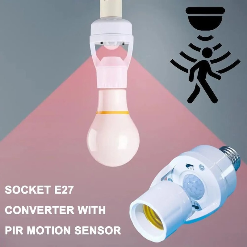 Adjustable Infrared Sensor Lamp Holder E27 Motion Sensor Light Adapter 4