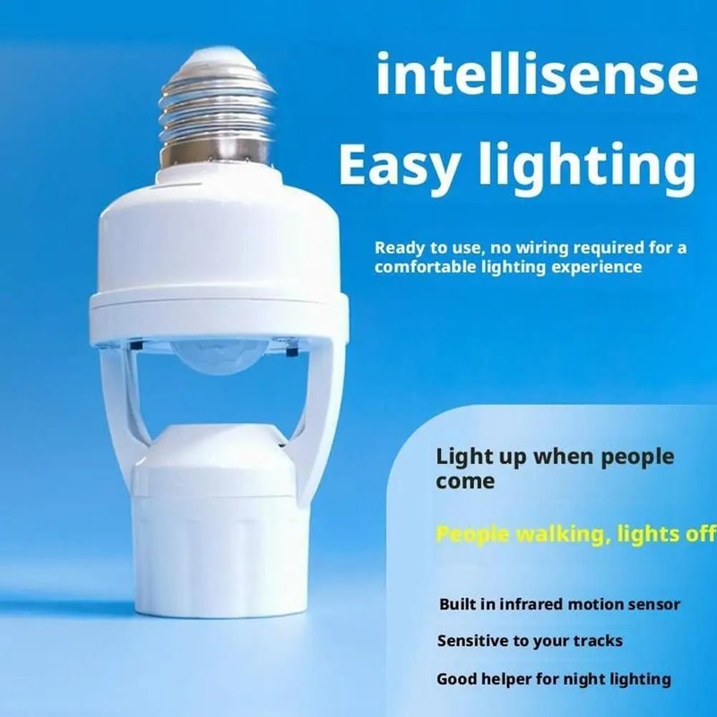 Adjustable Infrared Sensor Lamp Holder E27 Motion Sensor Light Adapter 5