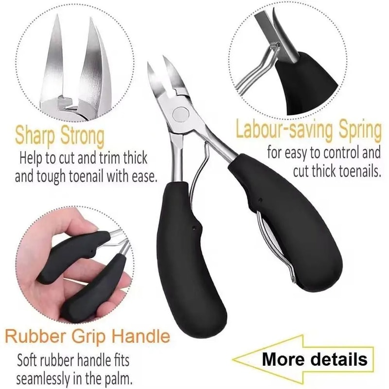 Stainless Steel Dead Skin Nail Clipper Precision Cuticle Nipper With Anti Slip Handle 5