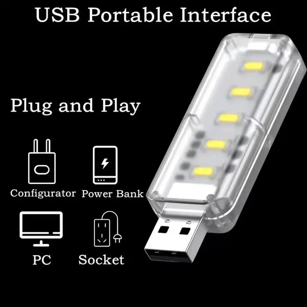 Portable USB Night Light Touch Control Mini LED Night Lamp DC 5V 4