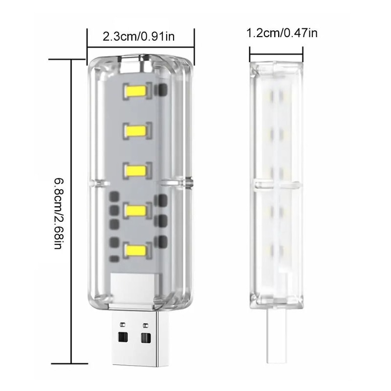 Portable USB Night Light Touch Control Mini LED Night Lamp DC 5V 7