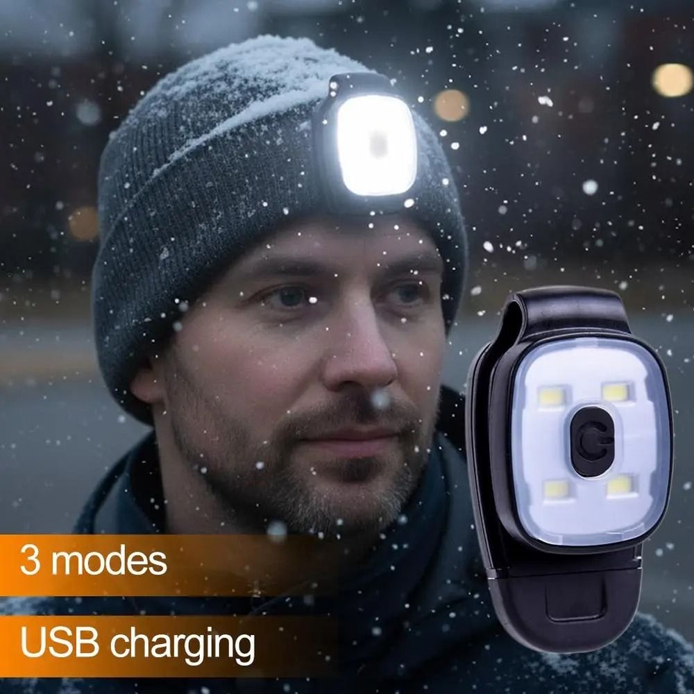 USB Rechargeable Running Safety Light Clip On Night Running Chest Light 7