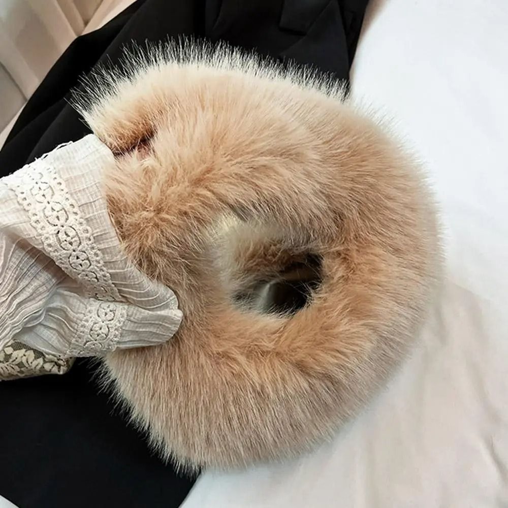 Soft Plush Winter Tote Bag Small Elegant Plush Handbag For Women 8