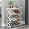 X Shape Dust Proof Shoe Rack Organizer 4 Tier Steel Shoe Rack 1