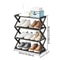 X Shape Dust Proof Shoe Rack Organizer 4 Tier Steel Shoe Rack 3