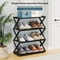 X Shape Dust Proof Shoe Rack Organizer 4 Tier Steel Shoe Rack 7