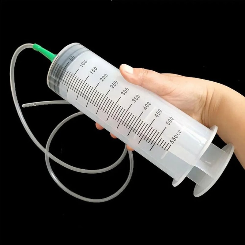 Manual Oil Fluid Extractor Hand Fuel Transfer Syringe With Extra Long Tube 0