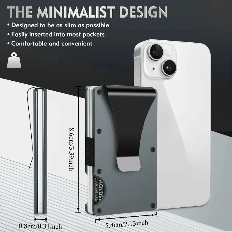 Slim Mens Card Holder Wallet Lightweight Minimalist Credit Card Case 5