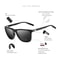 Mens Polarized Driving Sunglasses Aluminum Magnesium UV400 Lightweight Frame 4