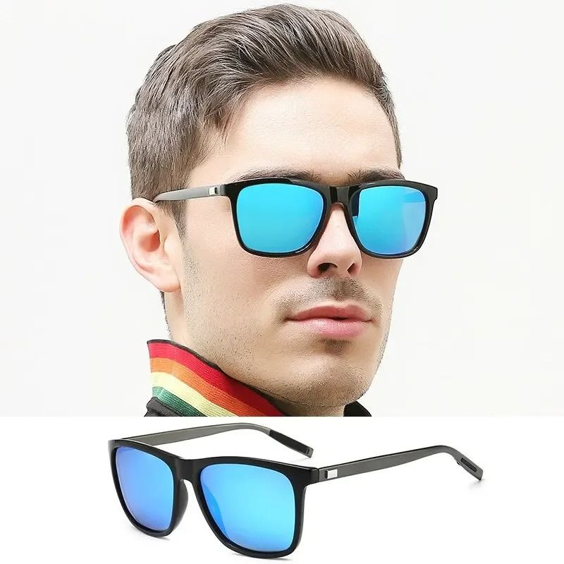 Mens Polarized Driving Sunglasses Aluminum Magnesium UV400 Lightweight Frame 0