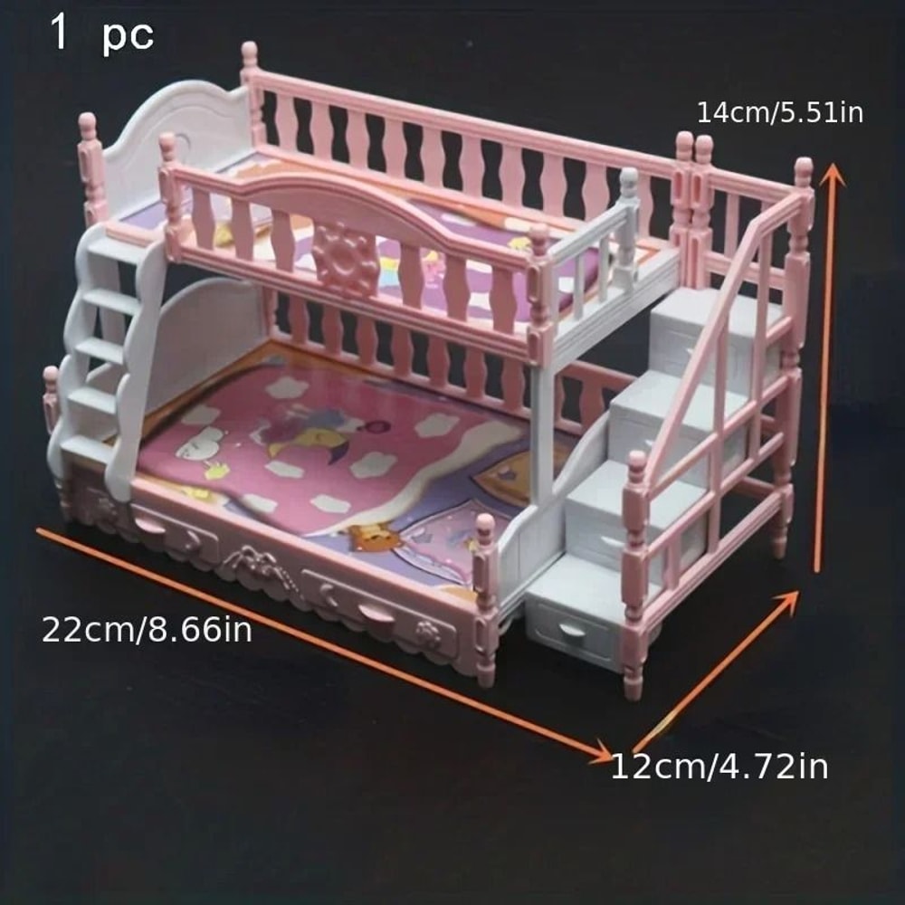 Princess Bunk Bed With Playhouse Double Bed European Style For Girls 4