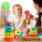 Rotating Rainbow Stack Tower Educational Puzzle Toy For Toddlers 5