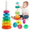 Rotating Rainbow Stack Tower Educational Puzzle Toy For Toddlers 0