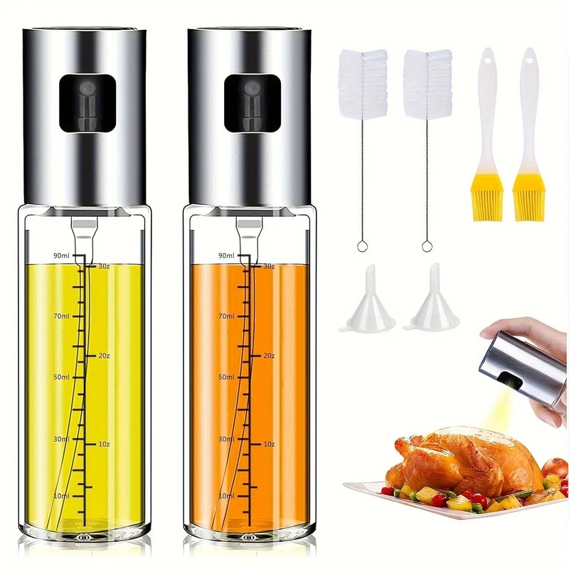 Glass Oil Spray Bottle High Pressure Fine Mist Kitchen Cooking Sprayer 0