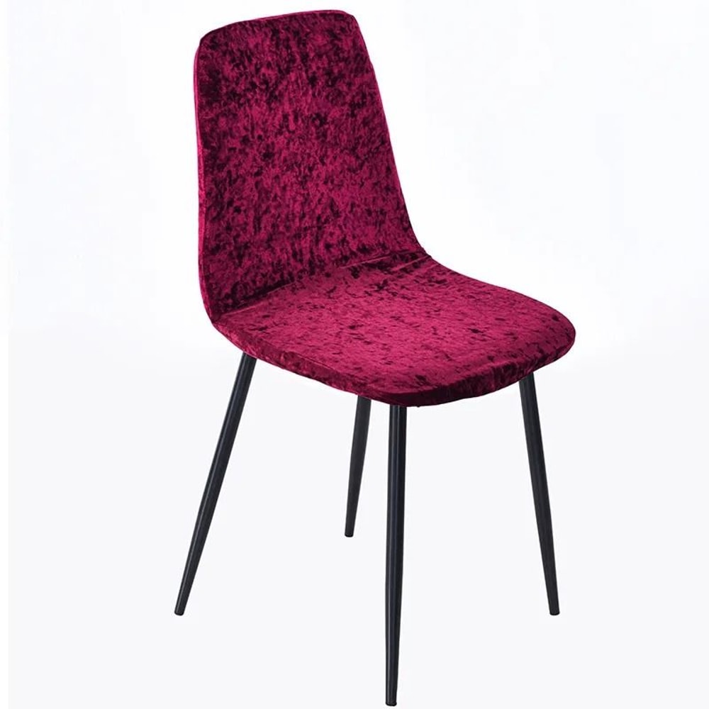 Velvet Shell Chair Cover Stretch Seat Protector For Bar And Dining Chairs 3