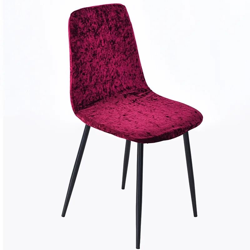 Velvet Shell Chair Cover Stretch Seat Protector For Bar And Dining Chairs 3