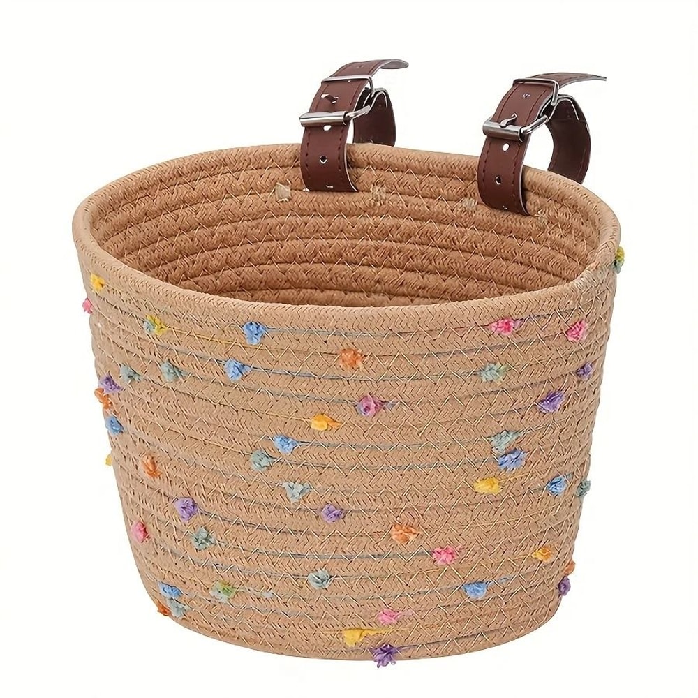 Cute Bicycle Basket Large Capacity Polyester Front Basket For Commuter Bikes 2