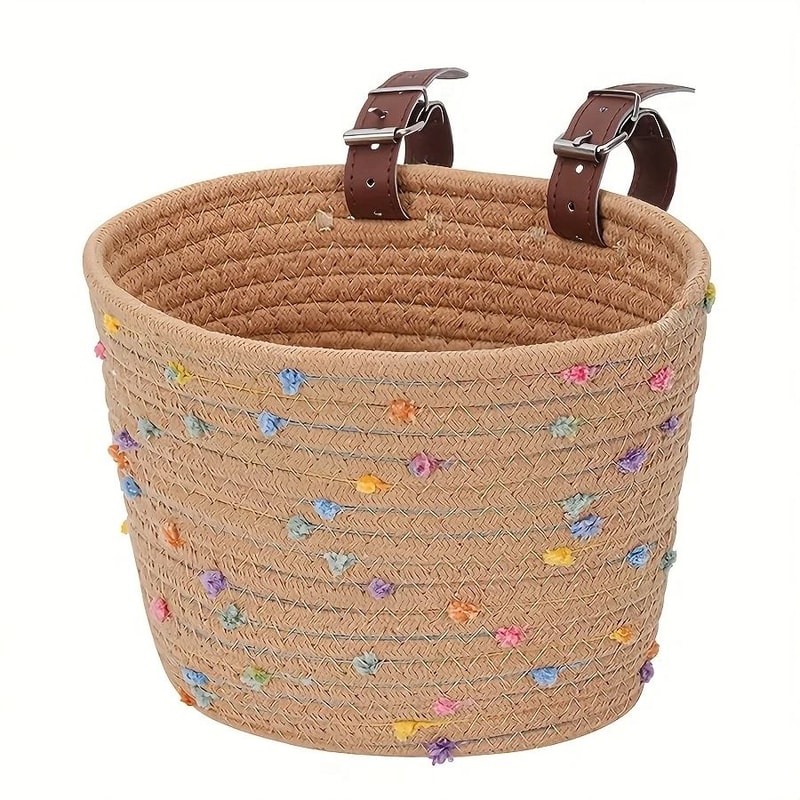 Cute Bicycle Basket Large Capacity Polyester Front Basket For Commuter Bikes 2
