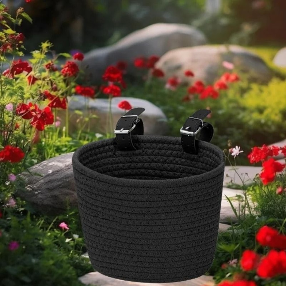 Cute Bicycle Basket Large Capacity Polyester Front Basket For Commuter Bikes 7