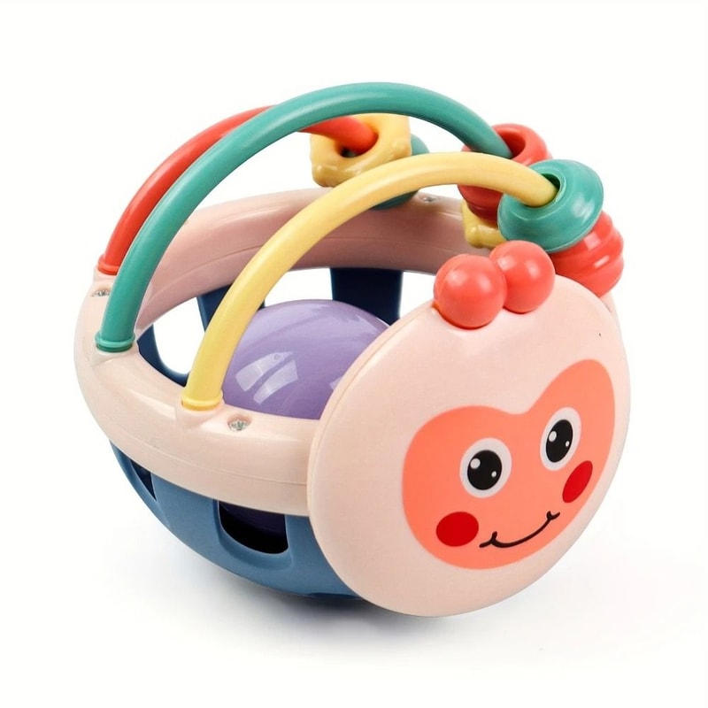Soft Baby Teething Ball Sensory Grasping Rattle Toy For Newborns 0