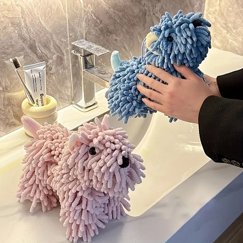 Cute Puppy Wall Mounted Hand Towel For Kitchen And Bathroom 8