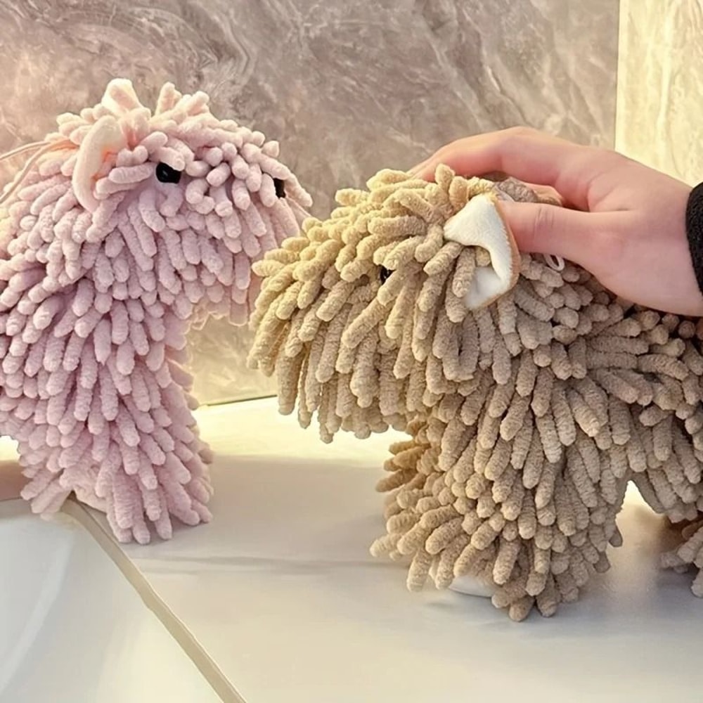 Cute Puppy Wall Mounted Hand Towel For Kitchen And Bathroom 7