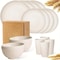 Wheat Straw Dinnerware Set 16 Piece Unbreakable Reusable Tableware 0