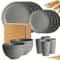 Wheat Straw Dinnerware Set 16 Piece Unbreakable Reusable Tableware 2