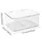 Clear Acrylic Storage Organizer Box With Clamshell Lid For Home And Office 0