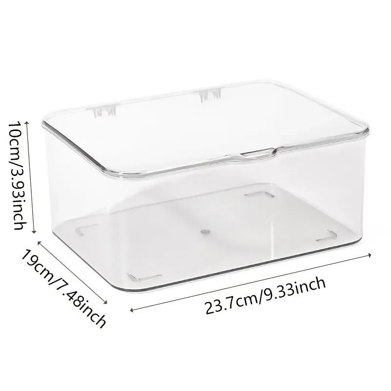Clear Acrylic Storage Organizer Box With Clamshell Lid For Home And Office 6