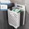 Wall Mounted Folding Laundry Basket Bathroom Clothes Storage Organizer 0