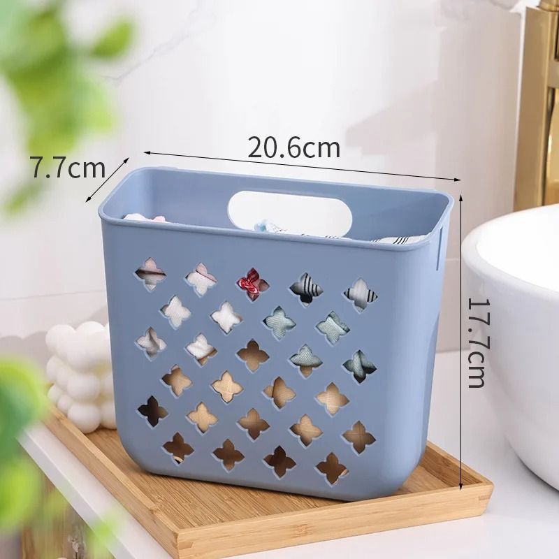 Wall Mounted Folding Laundry Basket Bathroom Clothes Storage Organizer 1