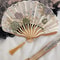 Chinese Classical Ink Folding Hand Fan With Tassel Traditional Decor Prop 4