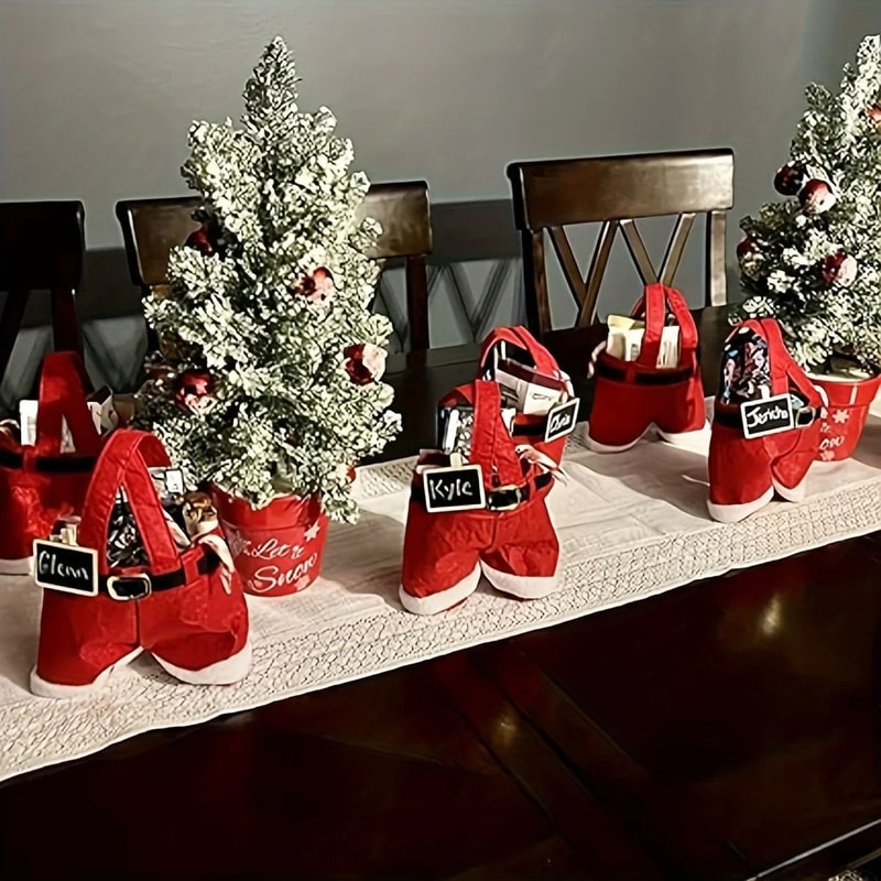 Santa Pants Christmas Candy Bags Festive Holiday Gift Pouches 2