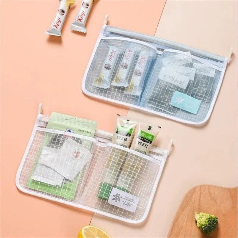 Hanging Refrigerator Storage Bag Double Compartment Kitchen Organizer 0