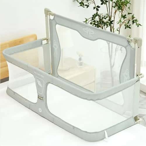 Lightweight Baby Bedside Crib Dual Use Infant Cot for Safe Sleep