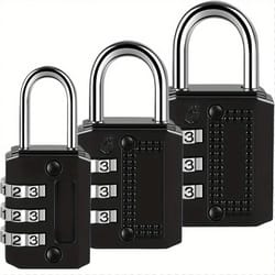 4 digit combination padlock set weather resistant security locks