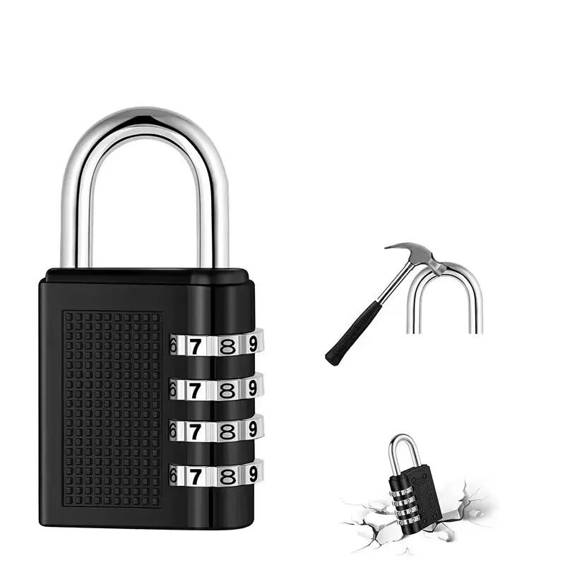 4 Digit Combination Padlock Set Weather Resistant Security Locks 2