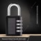 4 Digit Combination Padlock Set Weather Resistant Security Locks 6
