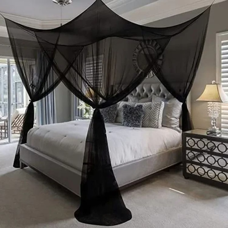 Four Door Mosquito Net Canopy Bed Net For King Queen Beds 5