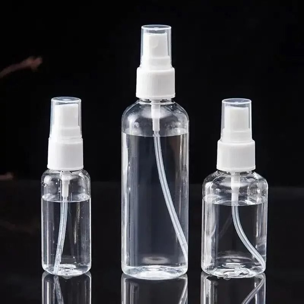 Mini Refillable Spray Bottle Set Transparent Travel Water Sprayers 6