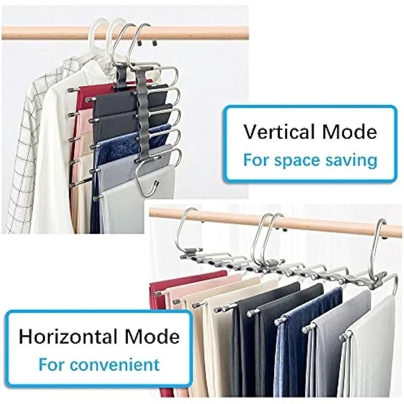 Magic Multi Layer Pants Hanger Space Saving Closet Organizer 1