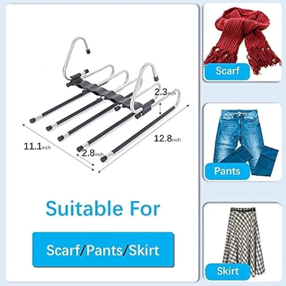 Magic Multi Layer Pants Hanger Space Saving Closet Organizer 3