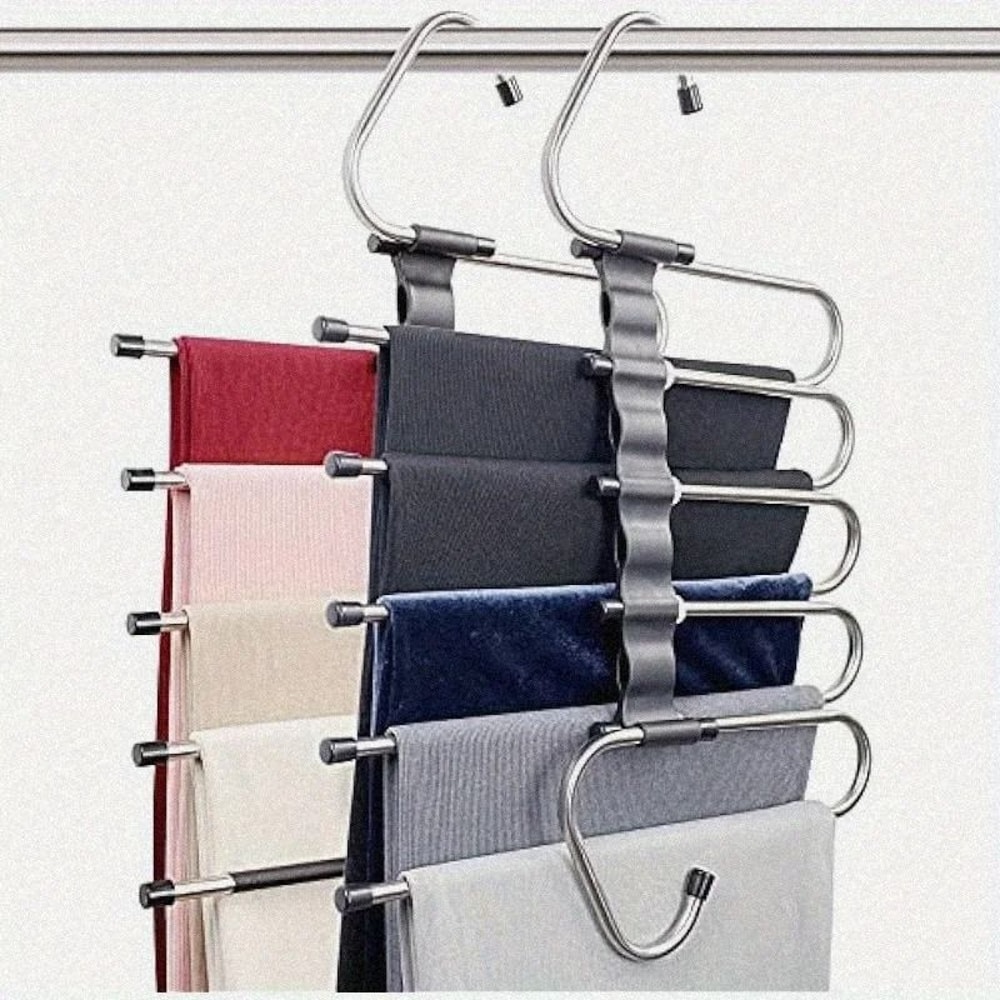 Magic Multi Layer Pants Hanger Space Saving Closet Organizer 0